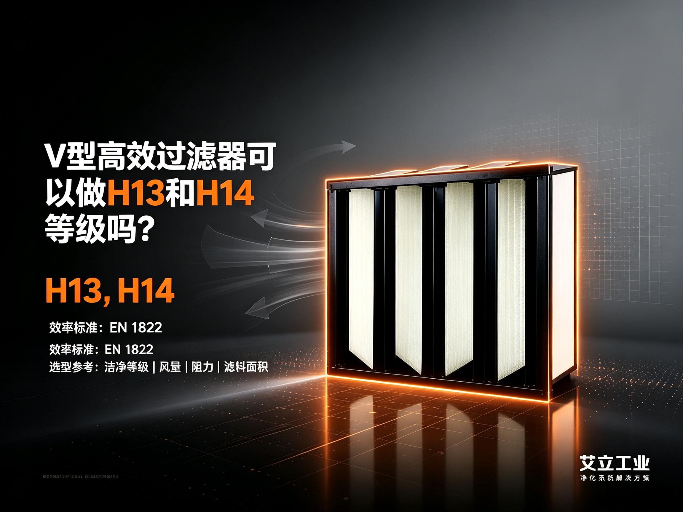 V型高效过滤器可以做H13和H14等级吗？效率标准与选型参考